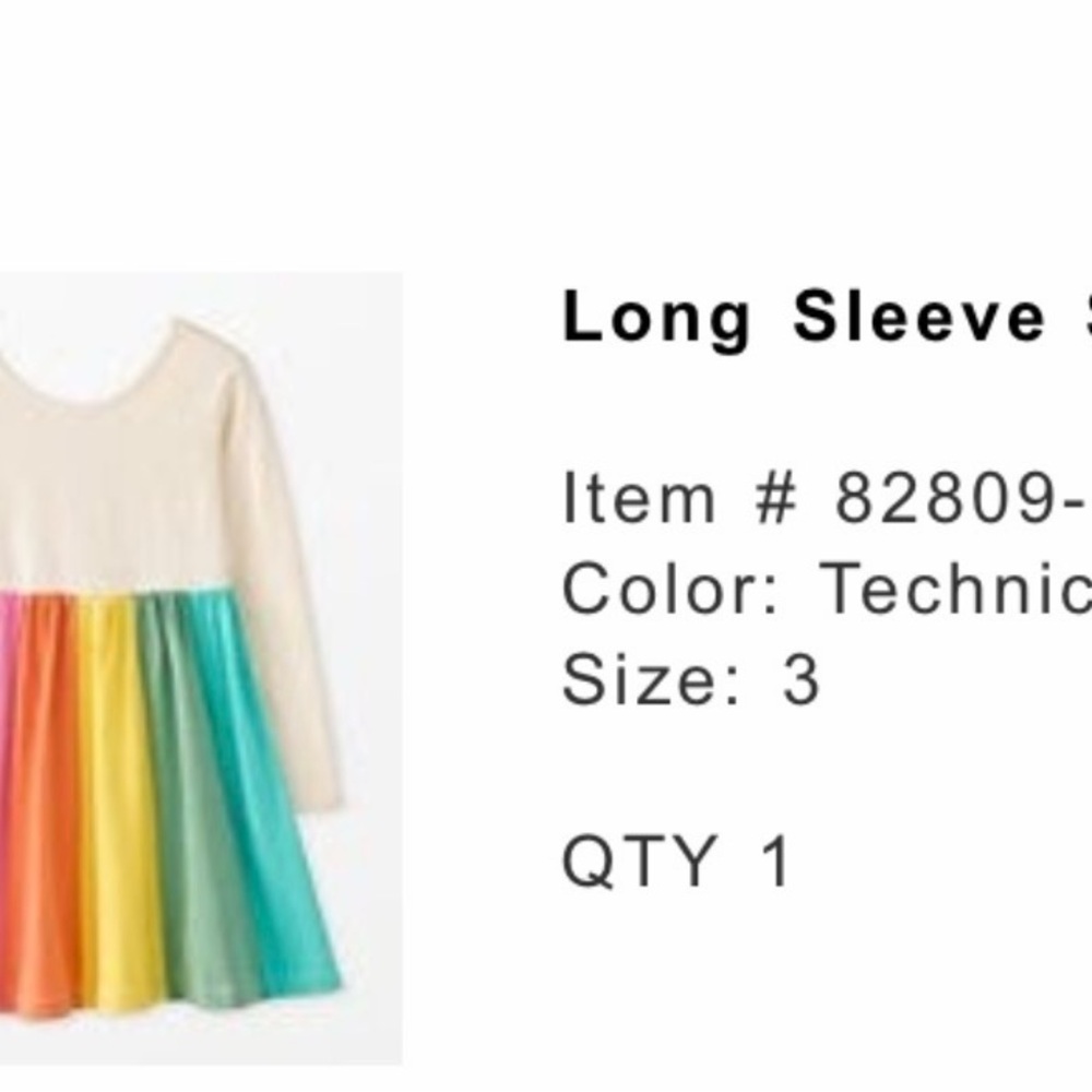 Hanna Anderson 3T Long Sleeve Kids Dress